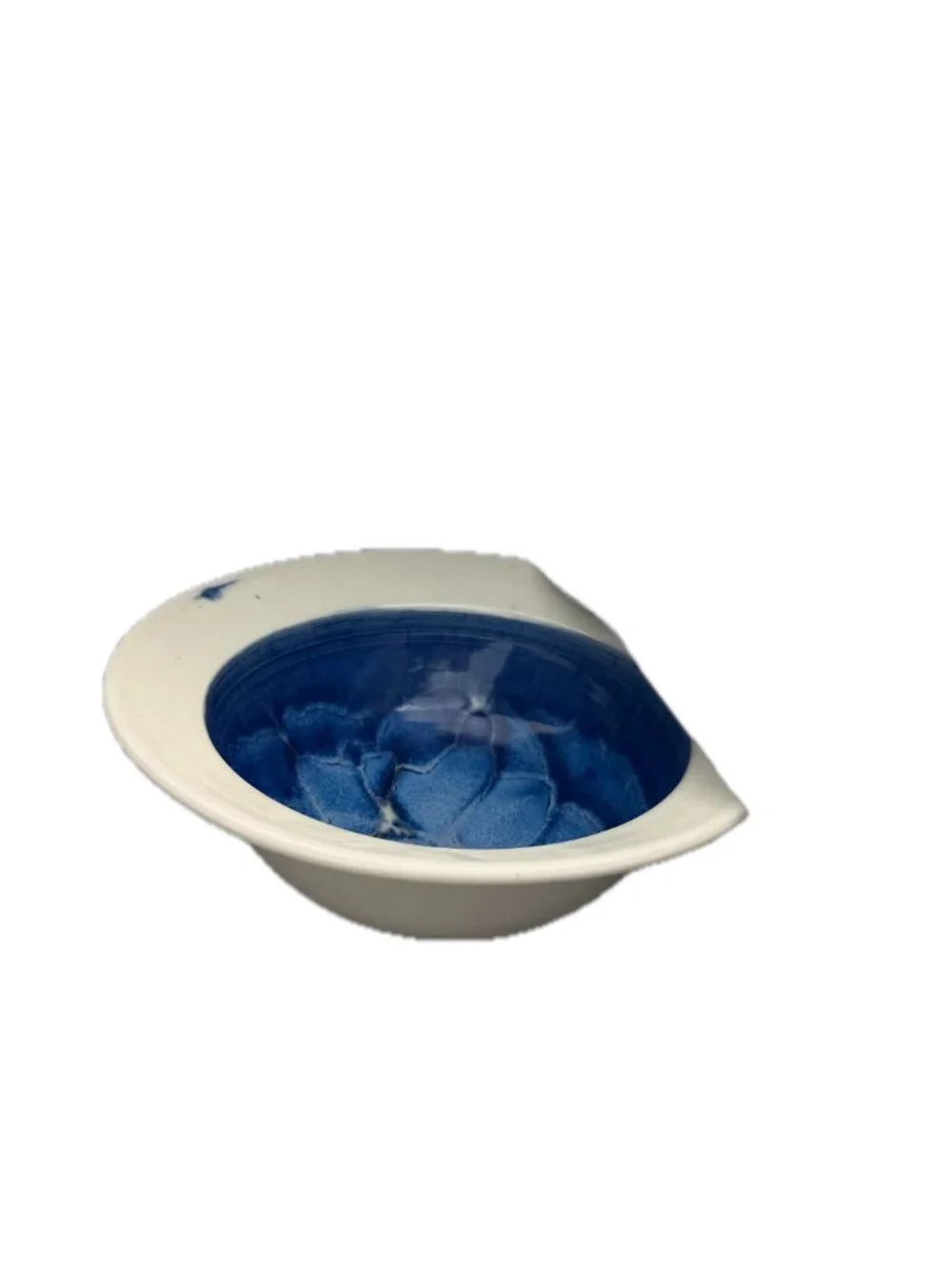 Handmade Blue White Hand Thrown Stoneware Bowls Set of 2 Cottagecore Farmhouse